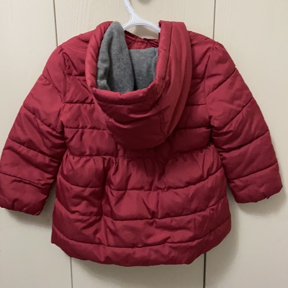 GAP Raspberry Pink Fleece Lined Puffer Coat - Picture 5 of 6